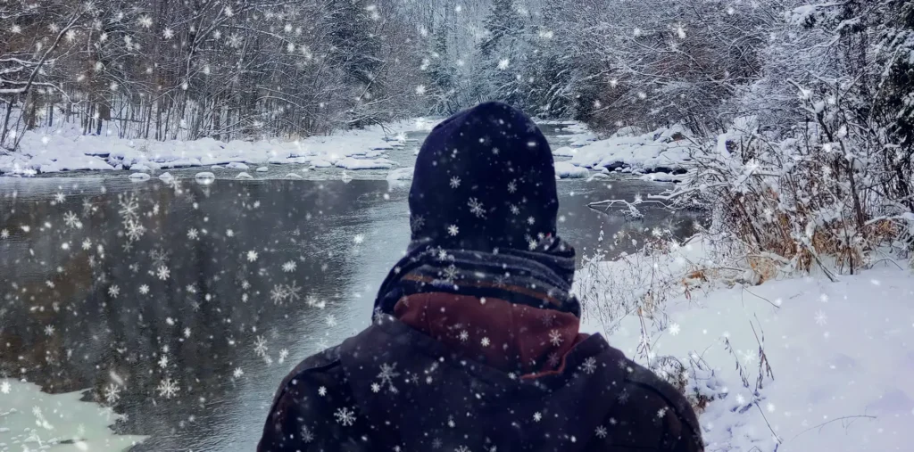 A quiet winter moment symbolizing reflection on what truly matters in life