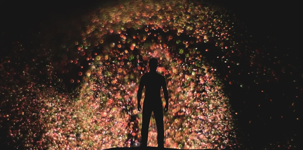 Conscious Evolution spiritual poem art showing biological and divine connection.