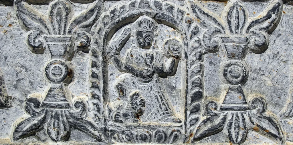 A glowing double-helix DNA strand merges with a cosmic starfield, symbolizing the connection between our biology and the universe.