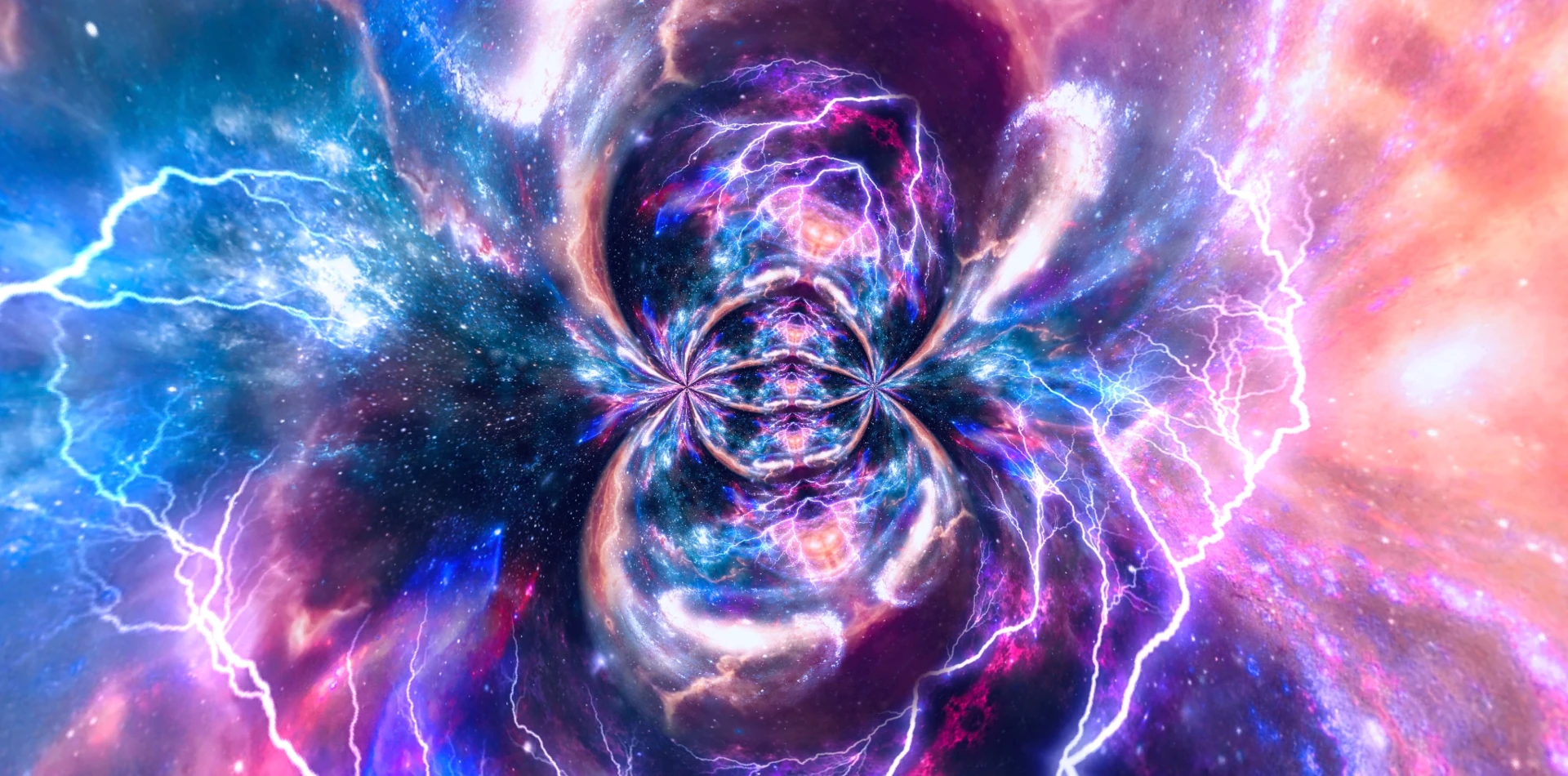 Glowing human figure surrounded by cosmic energy representing oneness and conscious awakening