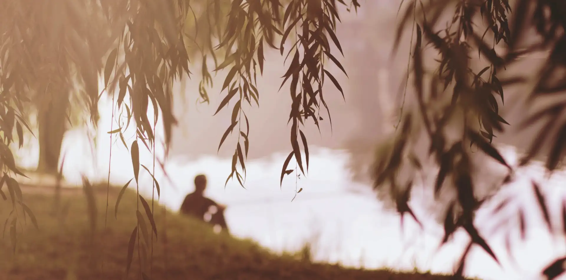 A person in peaceful prayer or contemplation surrounded by warm golden light, representing spiritual energy and positive thinking for healing